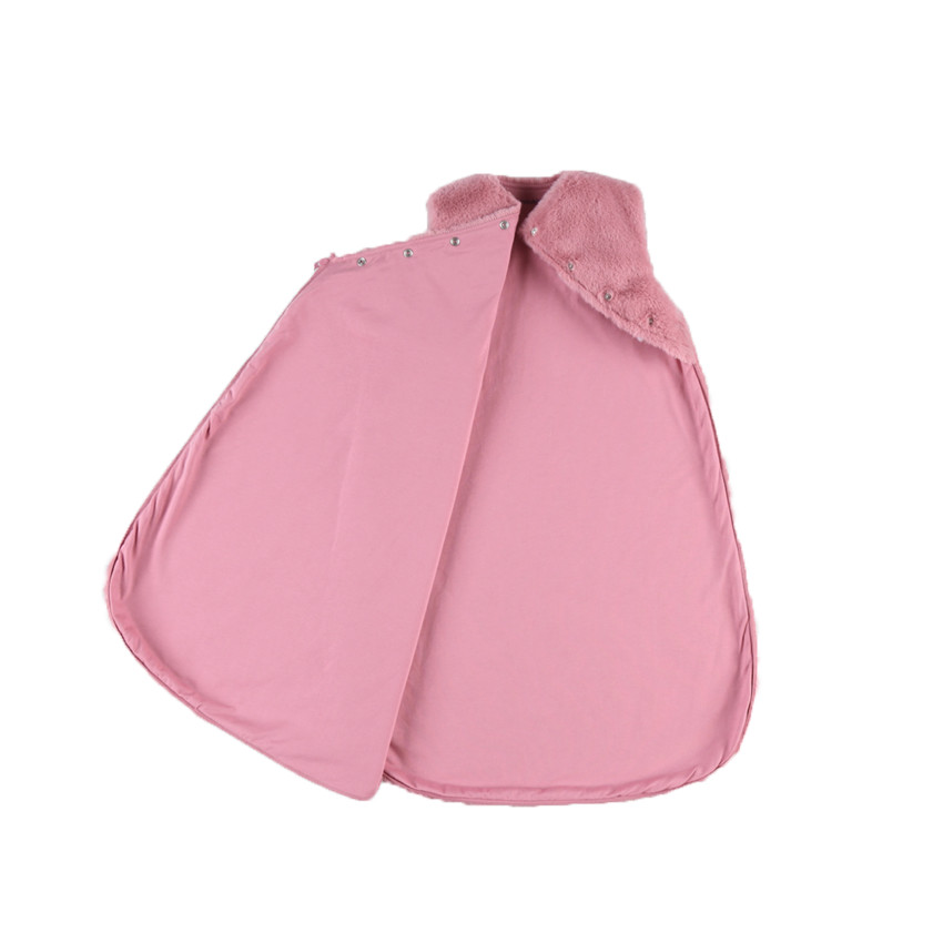 Gigoteuse sans manches en fausse fourrure 70 cm - Rose 