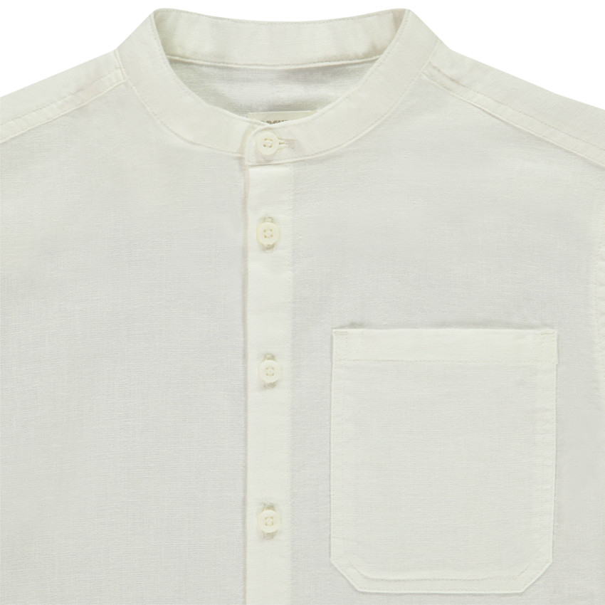 Uni lange mouwen hemd voor jongens met oprolbare mouwen 