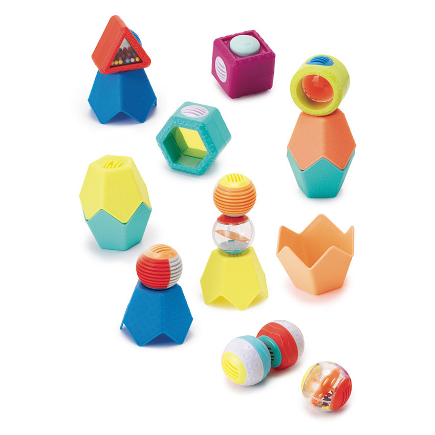 Coffret d’éléments à empiler Balls, Blocks & Cups Stack & Link 