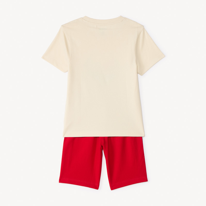 Ensemble t-shirt manches courtes + short fantaisie pour garçon 