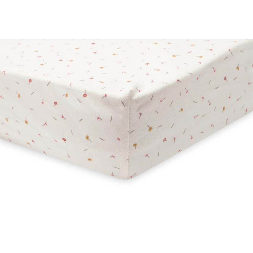 Drap housse lit 60x120 jersey Pretty Picnic Flower Drops 