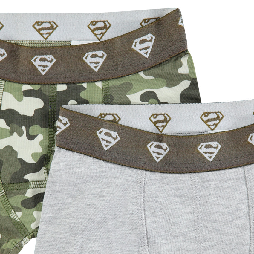 Lot de 2 boxers en coton Superman Warner pour garçon 