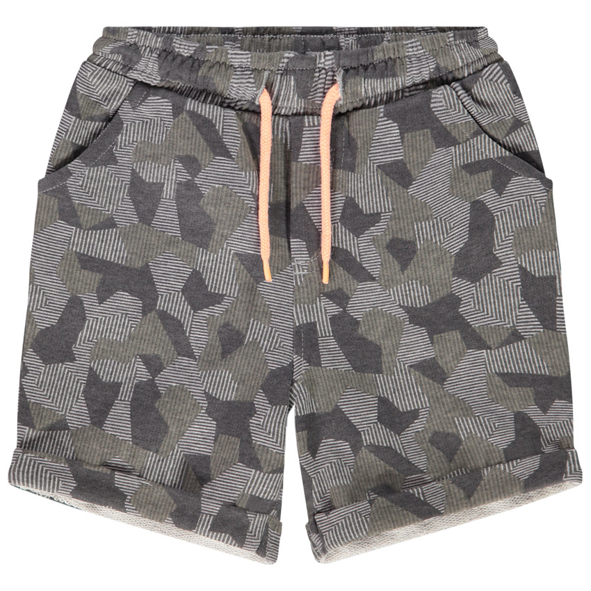 Bermuda en molleton imprimé camouflage pour garçon 