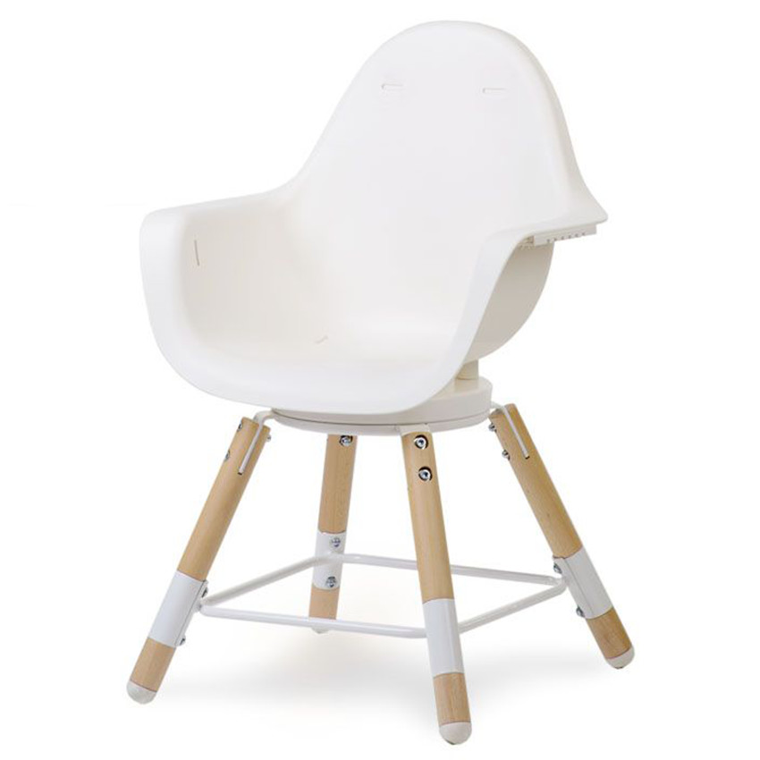 Chaise haute évolutive Evolu One.80°+ Arceau - Naturel/Blanc  