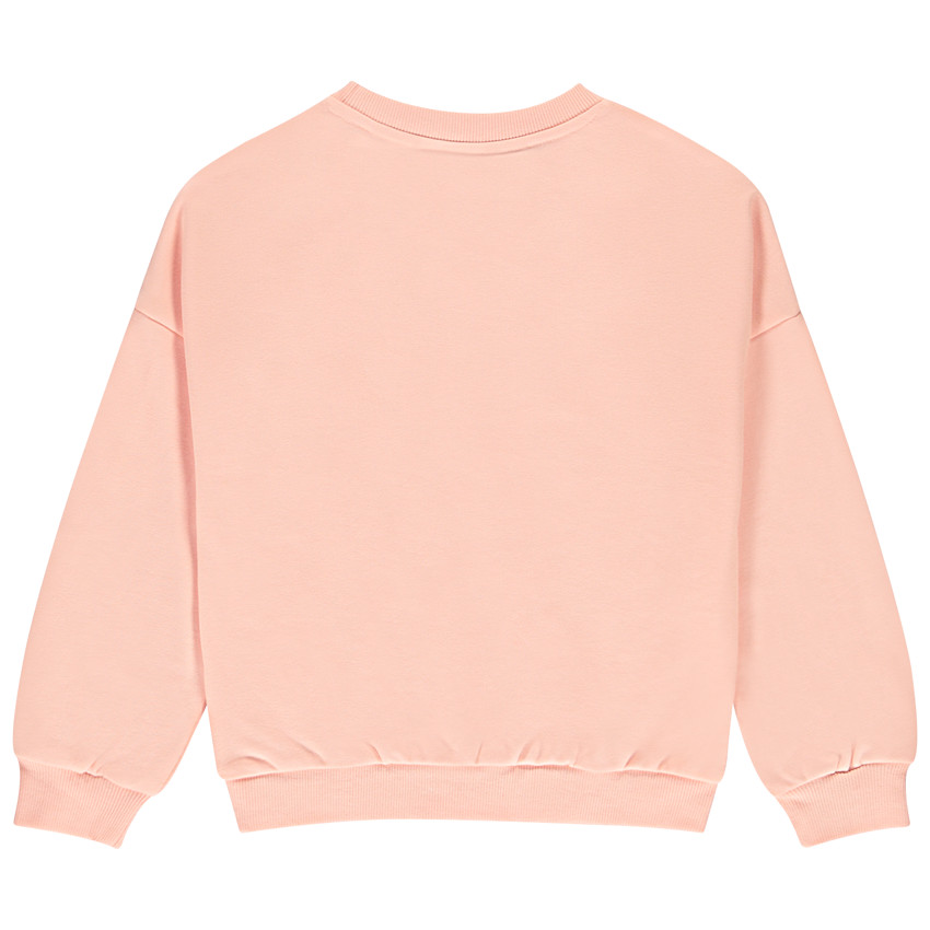 Oversize fleece sweatshirt met 3D bloemblaadjesmotief voor meisjes 