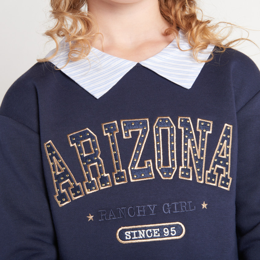 Fantasiejurk van fleece met hemdkraag voor meisjes 