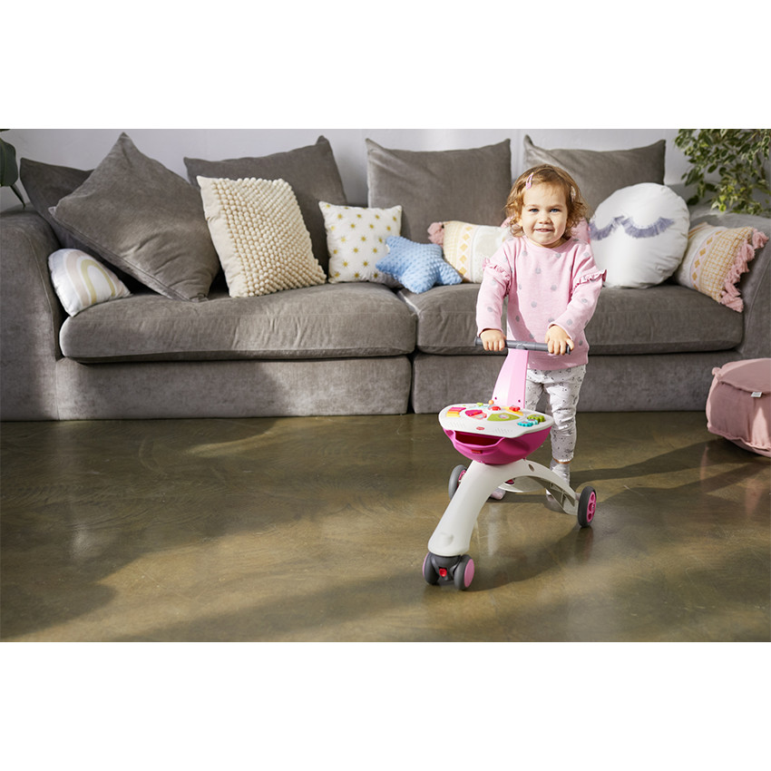 Chariot de marche évolutif 5 en 1 Tiny Rider - Rose 