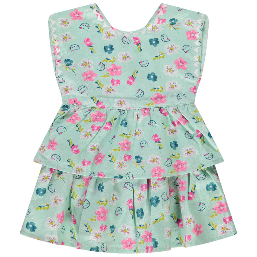 Robe en voile de coton imprimé fleuri pour bébé fille 