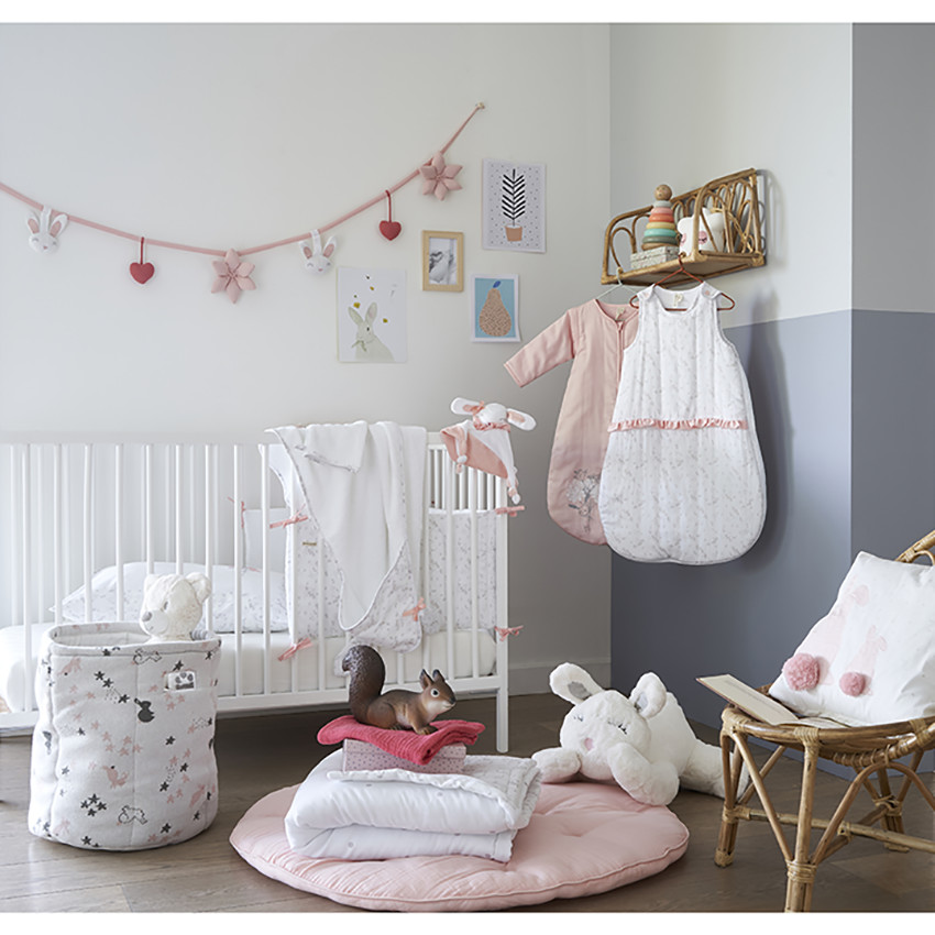 Parure de lit avec housse de couette et taie d'oreiller Le jardin de Lila 