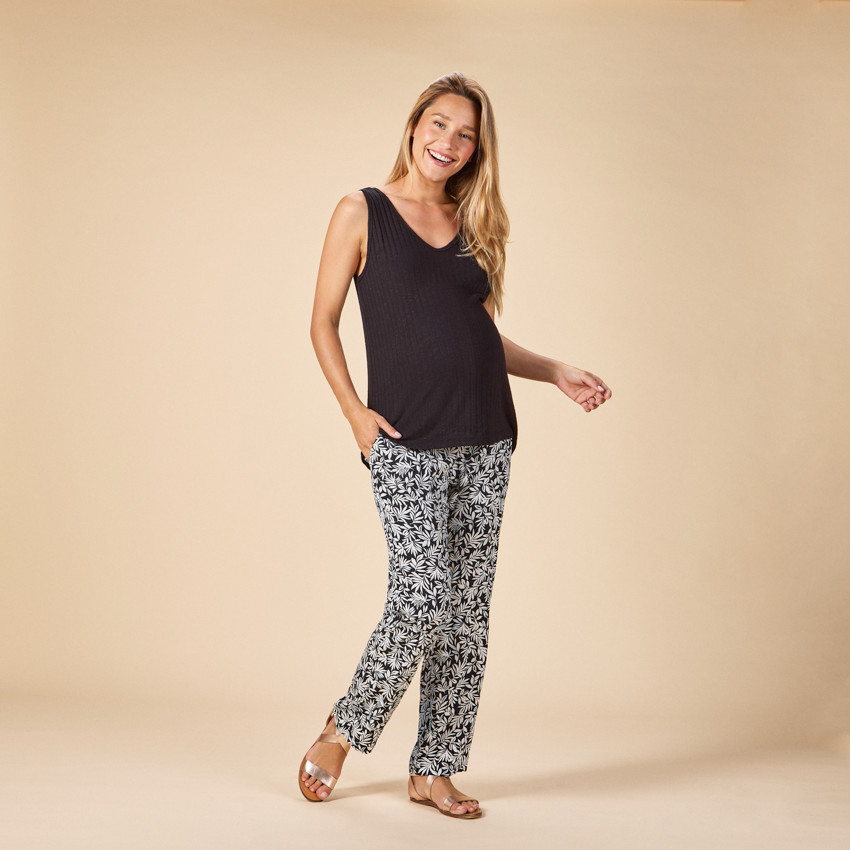 Effen mouwloos gebreid top voor dames 