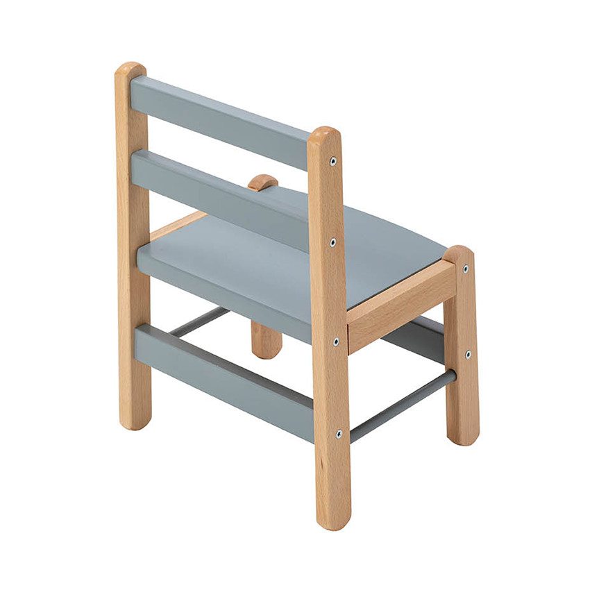 Petite chaise Louise hybride bleu gris 