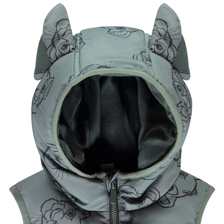 Donsjas zonder mouwen met Simba Disney-print voor baby jongen 