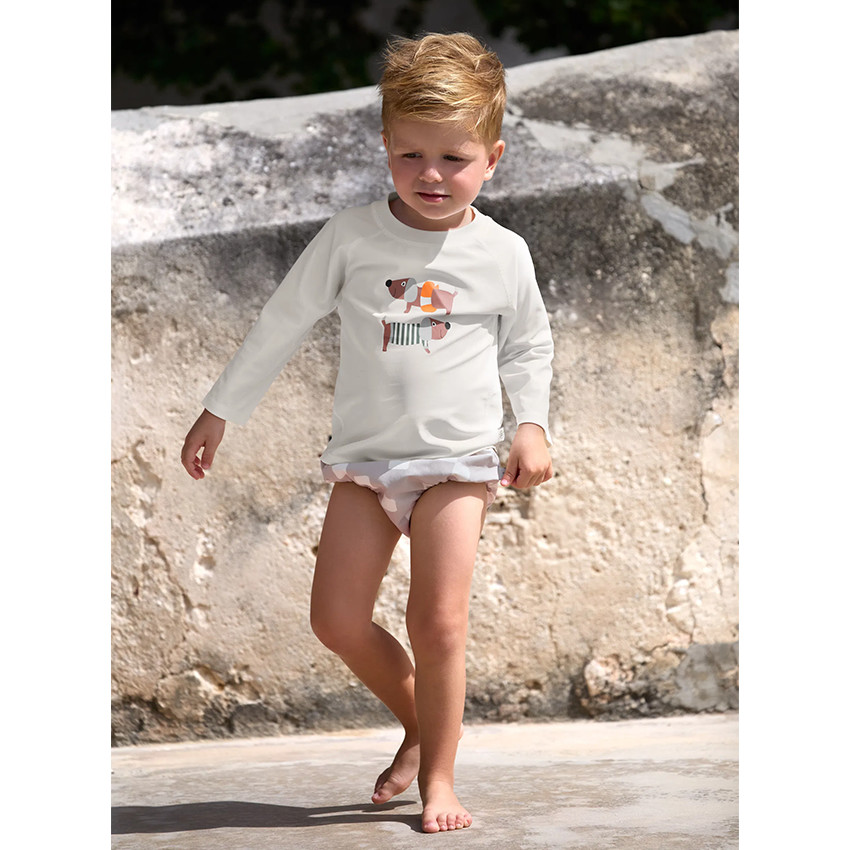 T-shirt lange mouwen Rashguard M92 (19-24 maanden) Beach Dog Orange/Dark Sea 