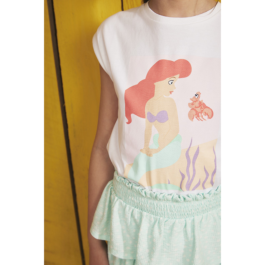 T-shirt manches courtes print Ariel Disney pour fille 