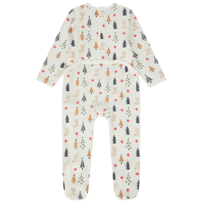 Pyjama in fluweel met kerstmotief voor baby 