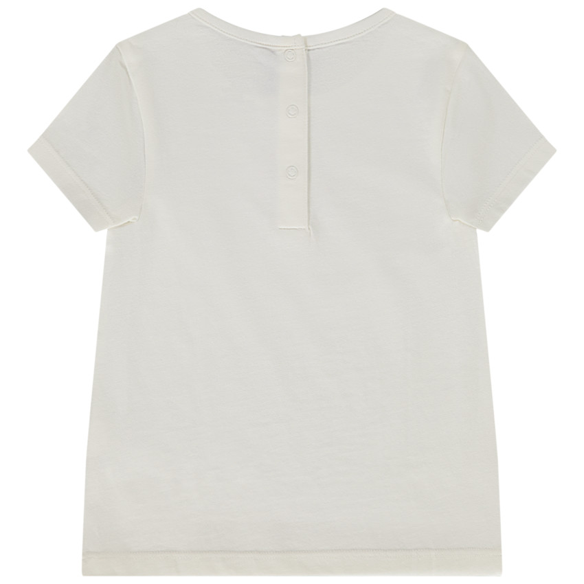 T-shirt korte mouwen fantasieprint voor baby meisje 