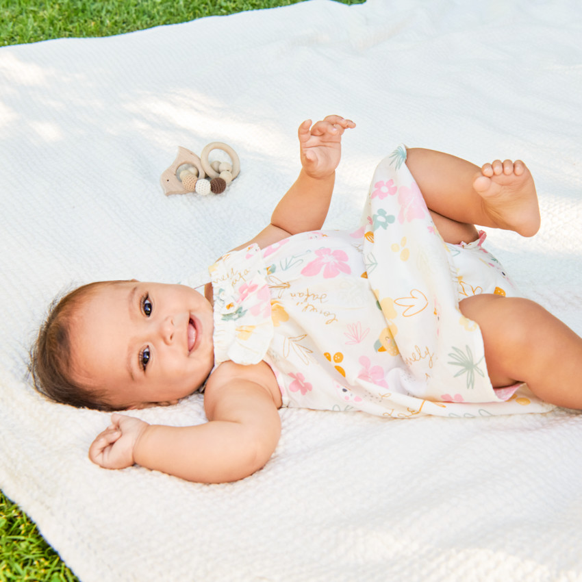 Ensemble 2 pièces robe + bloomer imprimé koala fantaisie pour bébé fille 