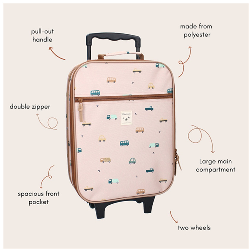 Valise à roulettes Small Talk Beige/Voitures 