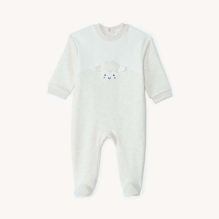 Twee-kleurige slaapzak met sherpa voering voor baby 