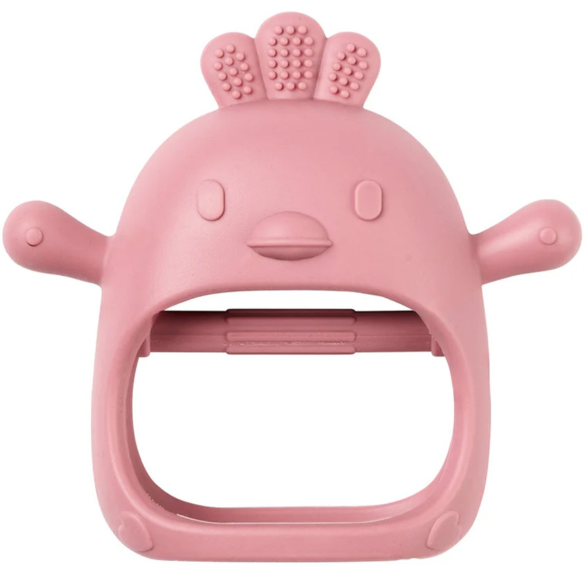 Bijthanschoen in silicone - Kip - Oud roze 