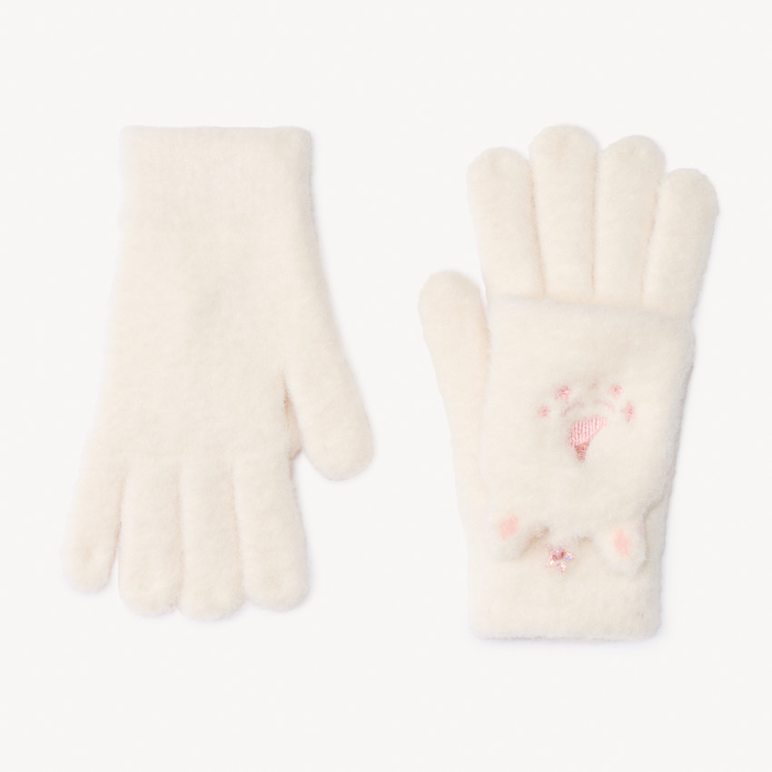 Gants 2 in 1 Eenhoorn effect bont voor meisjes 