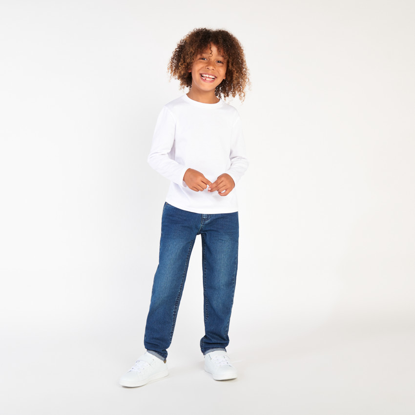 Jean ballon effet délavé pour garçon 