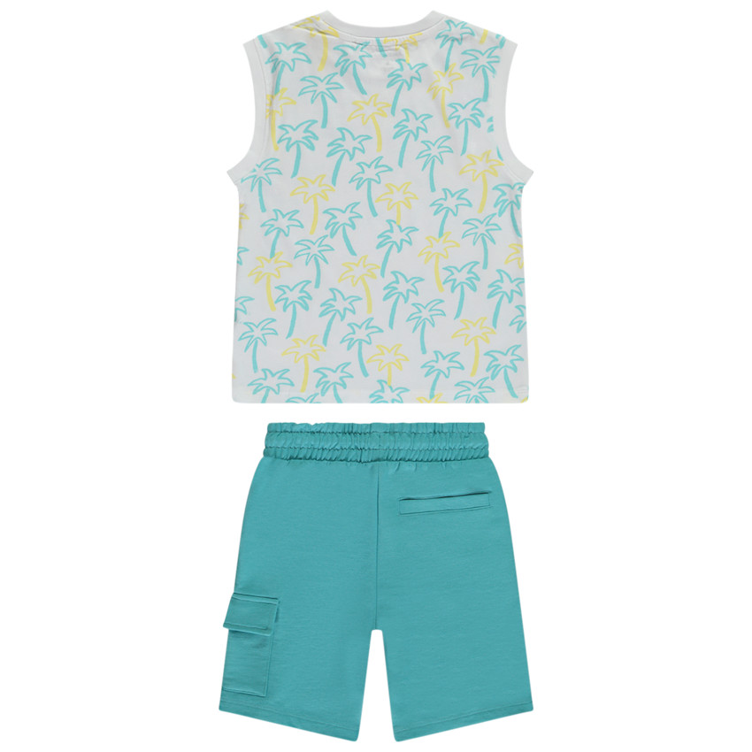 Ensemble 2 pièces avec débardeur imprimé palmiers pour garçon 