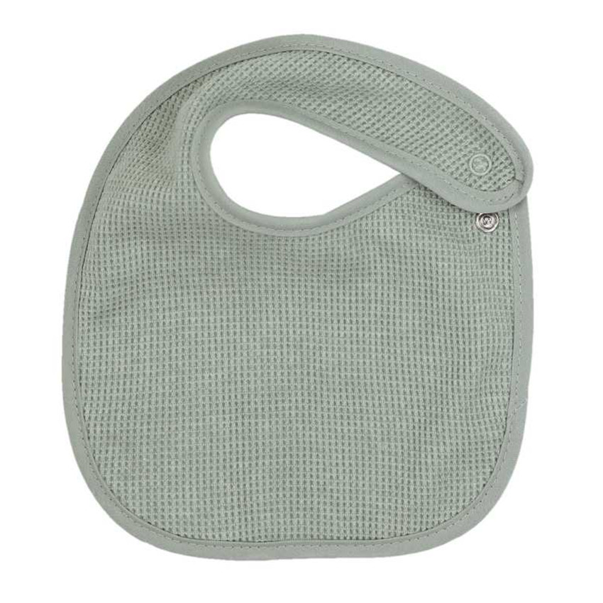 Lot de 6 bavoirs nid d'abeille 0/4M Sauge/Beige 