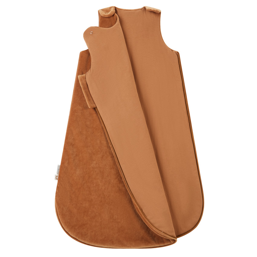 Gigoteuse brodée en velours TOG 2 Douce Hirondelle camel 