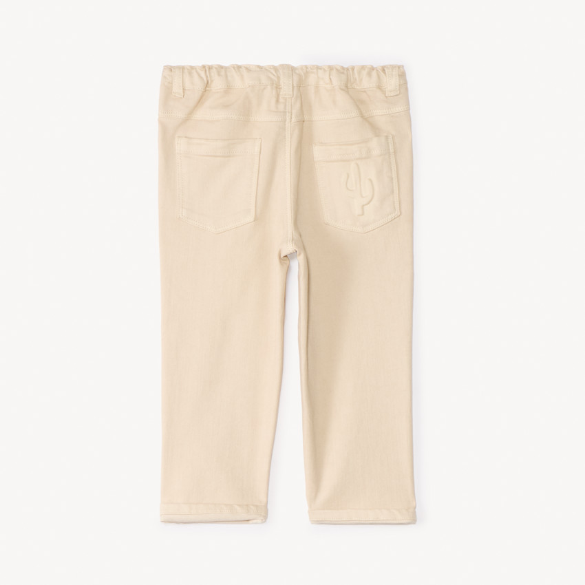 Jean uni à taille élastique pour bébé garçon 