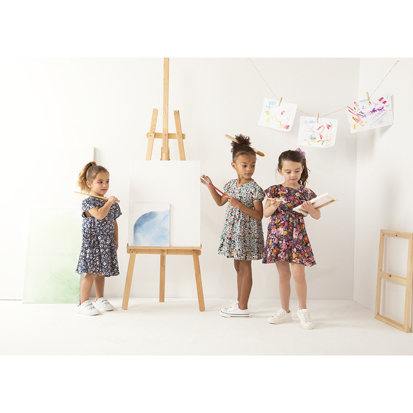 Robe manches courtes à imprimé floral pour fille 