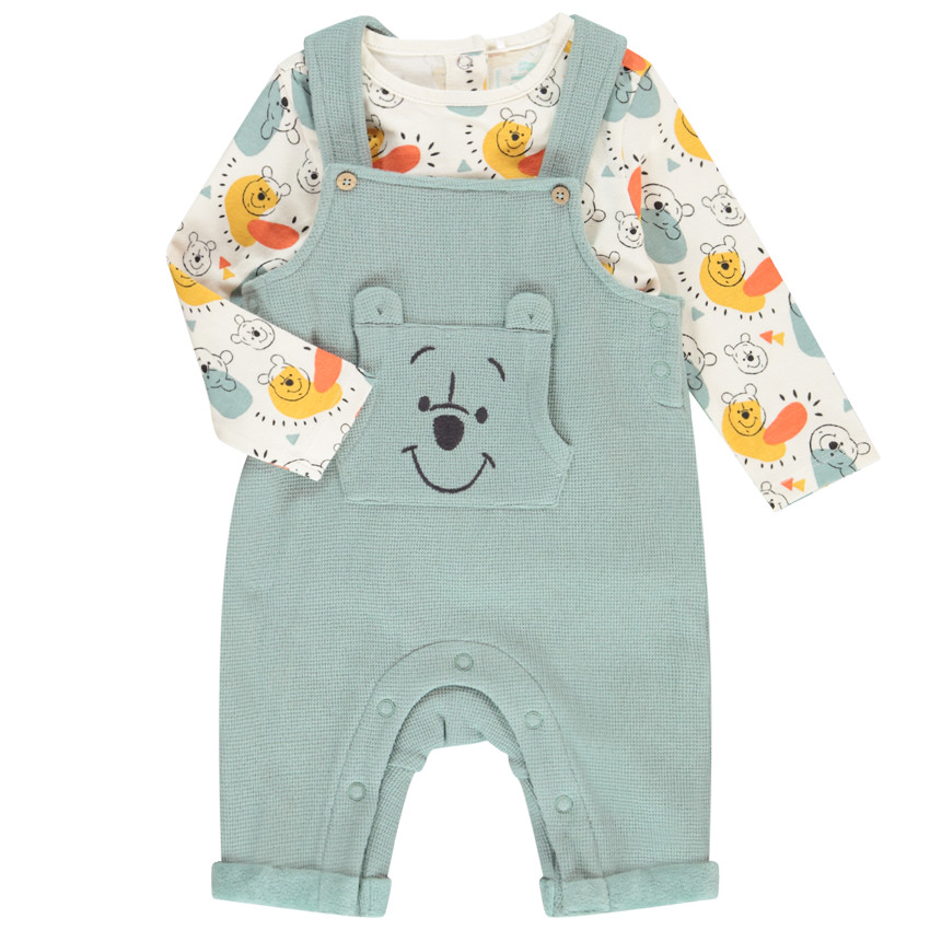 Ensemble salopette + t-shirt imprimé Winnie l'Ourson Disney pour bébé garçon 