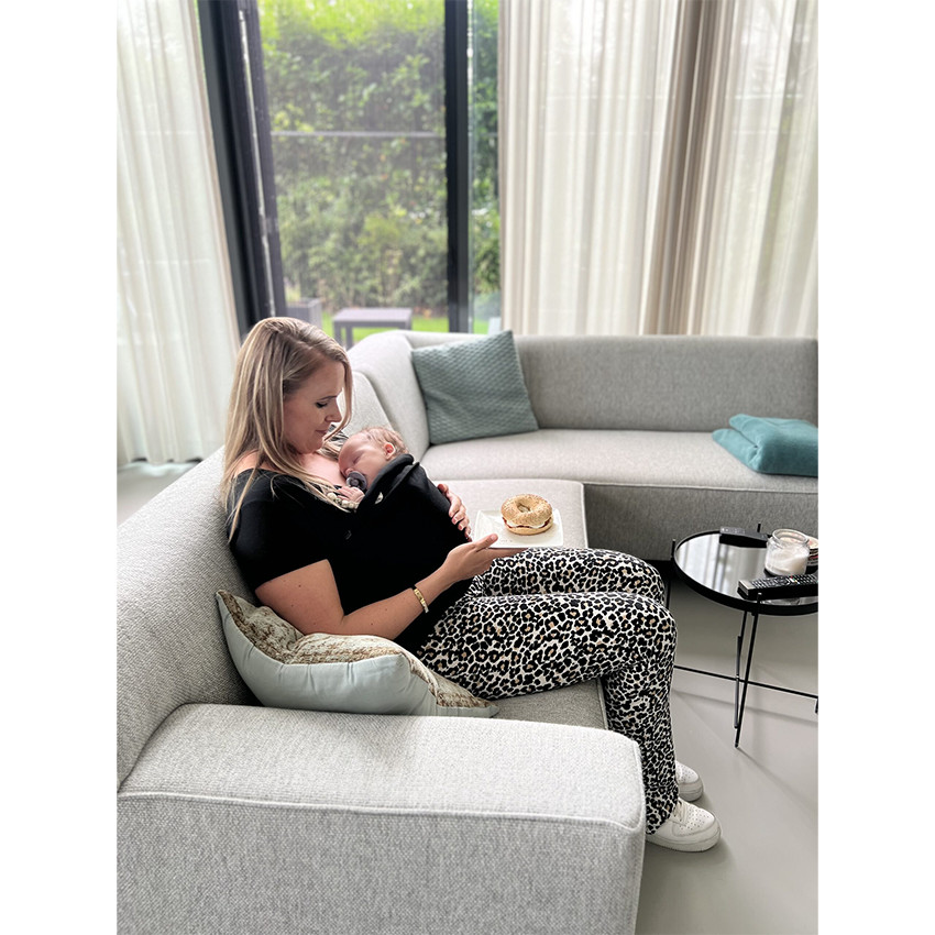 T-shirt buikdrager Dames Maat XXL Zwart 