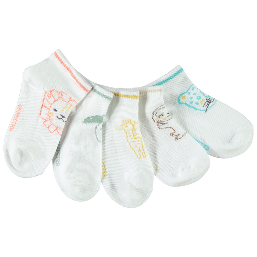 Lot de 5 paires de chaussettes courtes pour bébé  