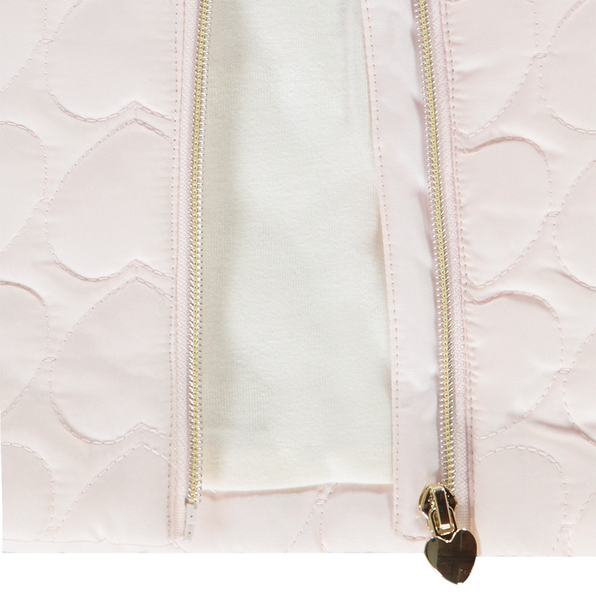 Doudoune sans manches matelassée cœurs pour bébé fille 