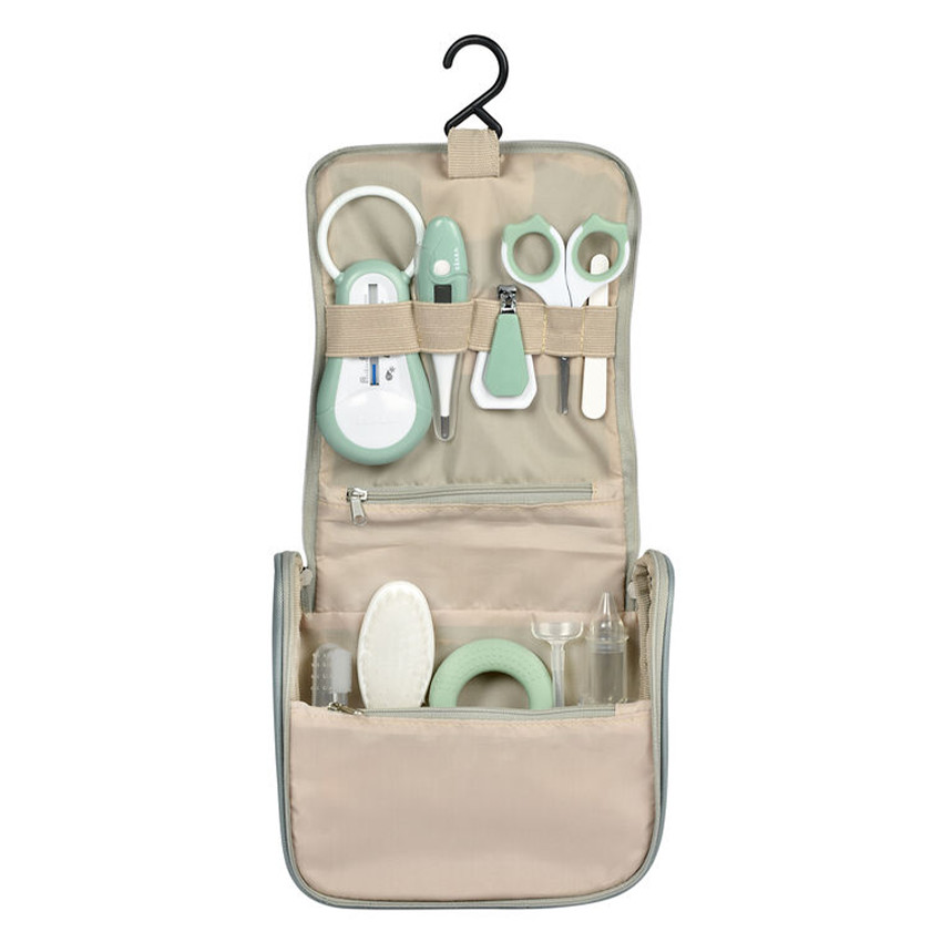Trousse de toilette nomade 9 accessoires Vert Sauge 