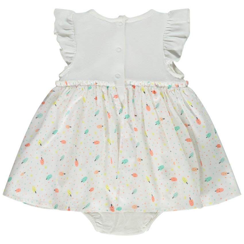 Robe body 2 en 1 imprimé glaces pour bébé fille 