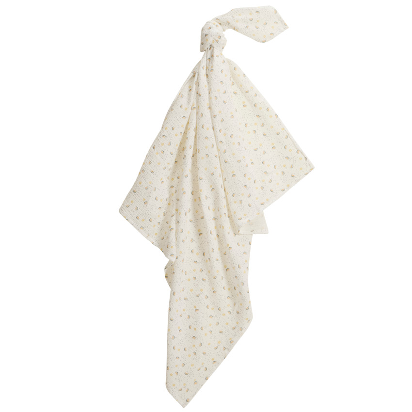 Lange katoenen gaas 100 x 100 cm met regenbogenprint 