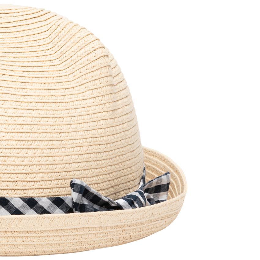 Chapeau fantaisie effet paille forme chat 