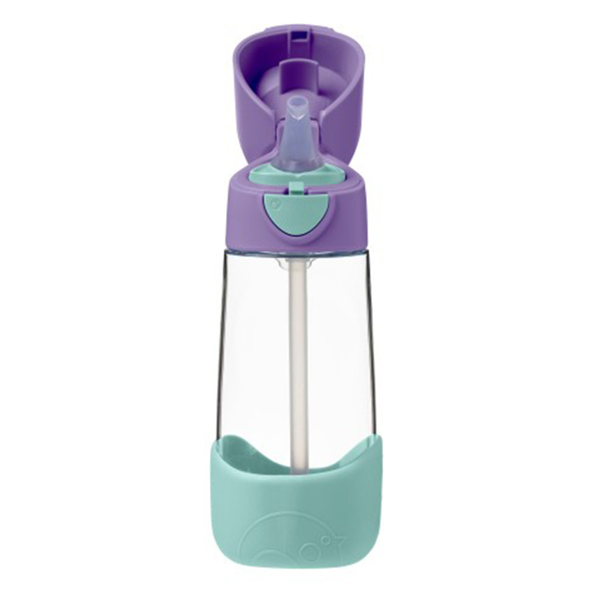 Gourde Tritan avec paille en silicone pour enfants 450ml Violette 9m+ 