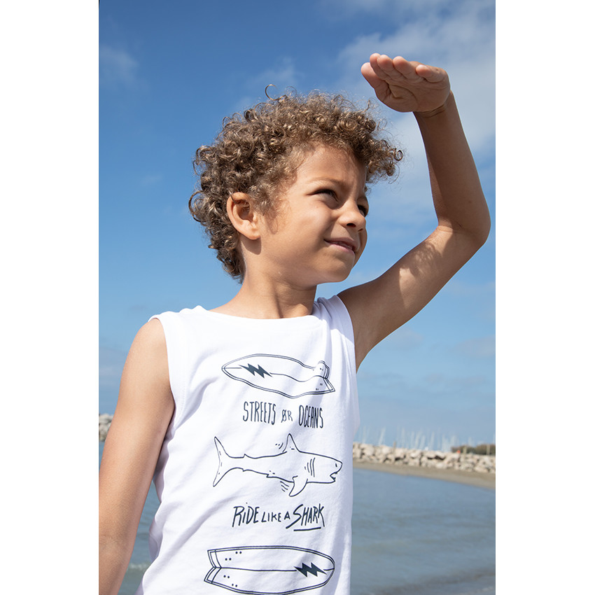 Katoenen haaientop voor jongens 