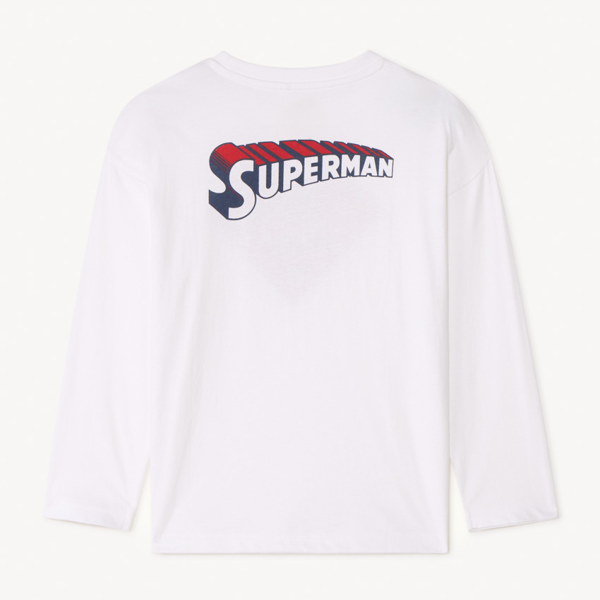 Langarm T-shirt Superman Warner met reliëf voor jongens 