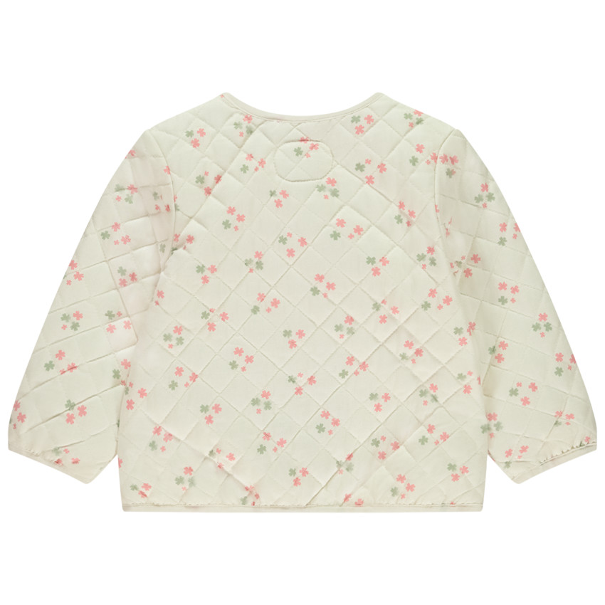 **Gewatteerde jas met bloemenprint voor baby meisje** 