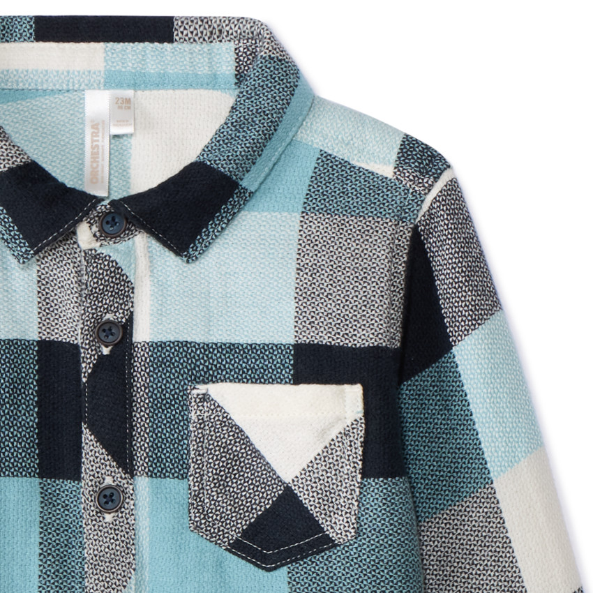 Chemise manches longues à carreaux pour bébé garçon  