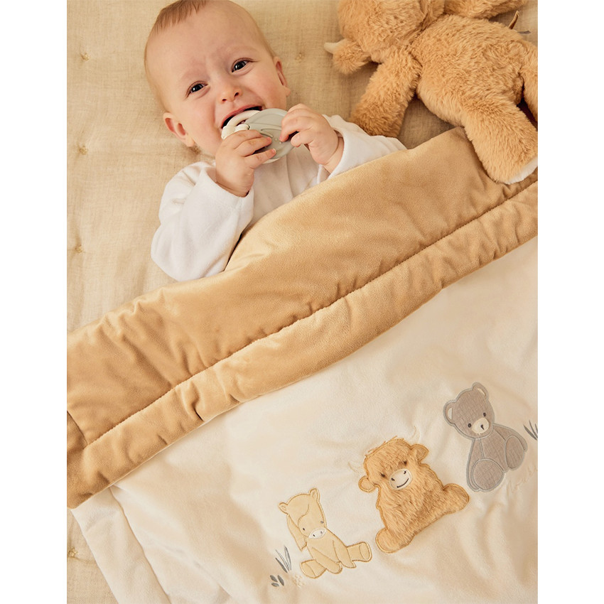 Couverture veloudoux 75x100cm Fluffy Orso Lily Ecru 