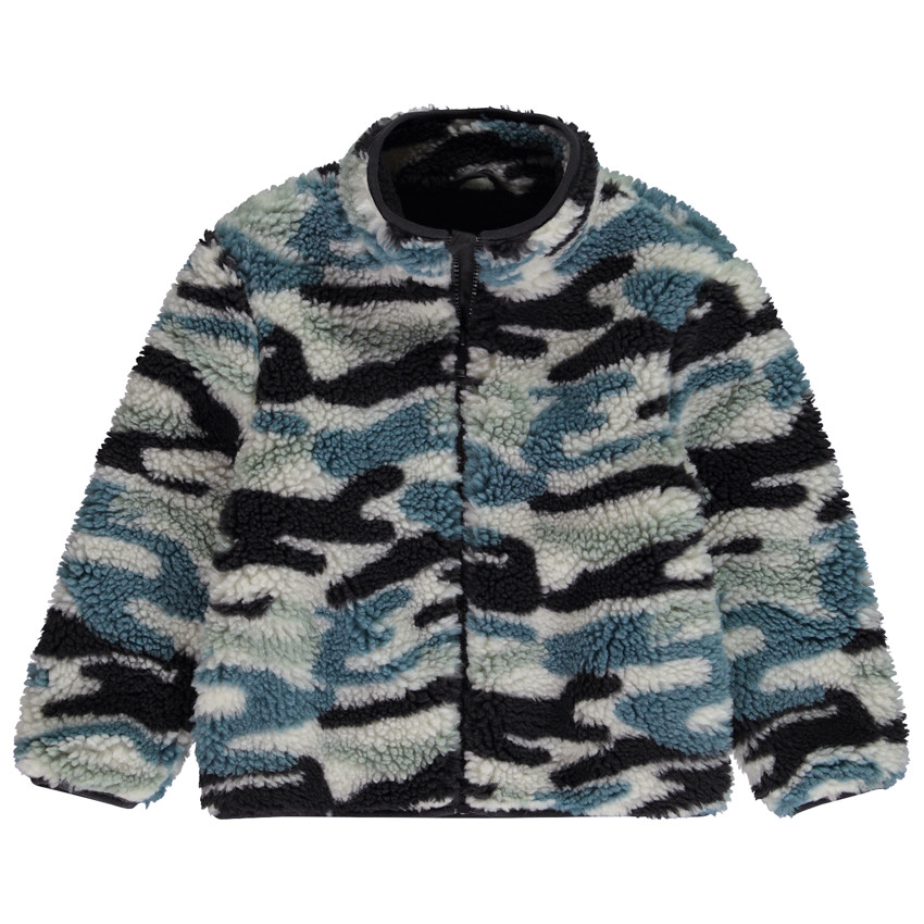 Veste en sherpa imprimé camouflage pour garçon 