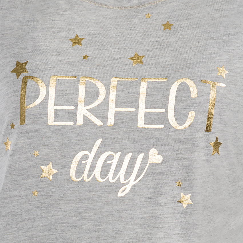 Nachthemd voor tijdens de zwangerschap geschikt voor borstvoeding met gedrukte inscripties 