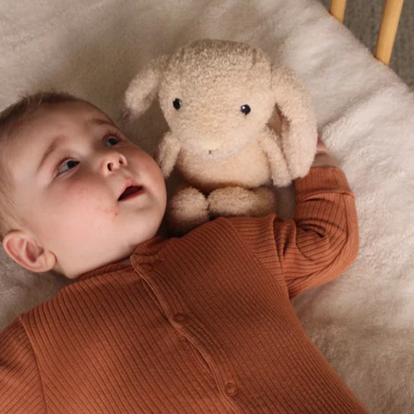 Veilleuse - peluche lumineuse - Milo le lapin - Beige - rechargeable - 3 couleurs  