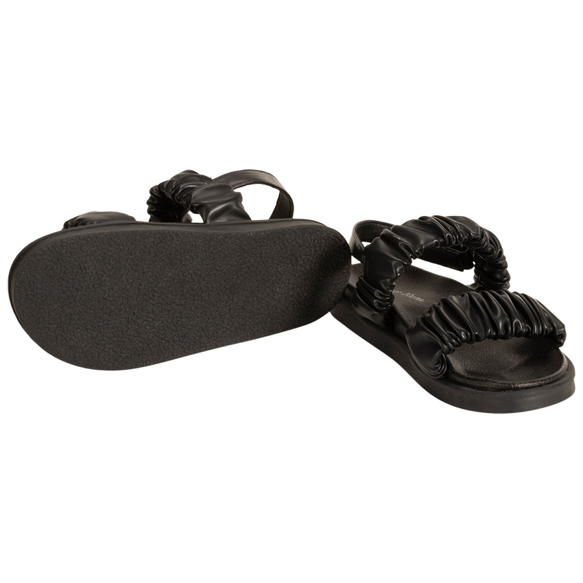 Sandalen in kunstleer met brede plooien voor meisjes 