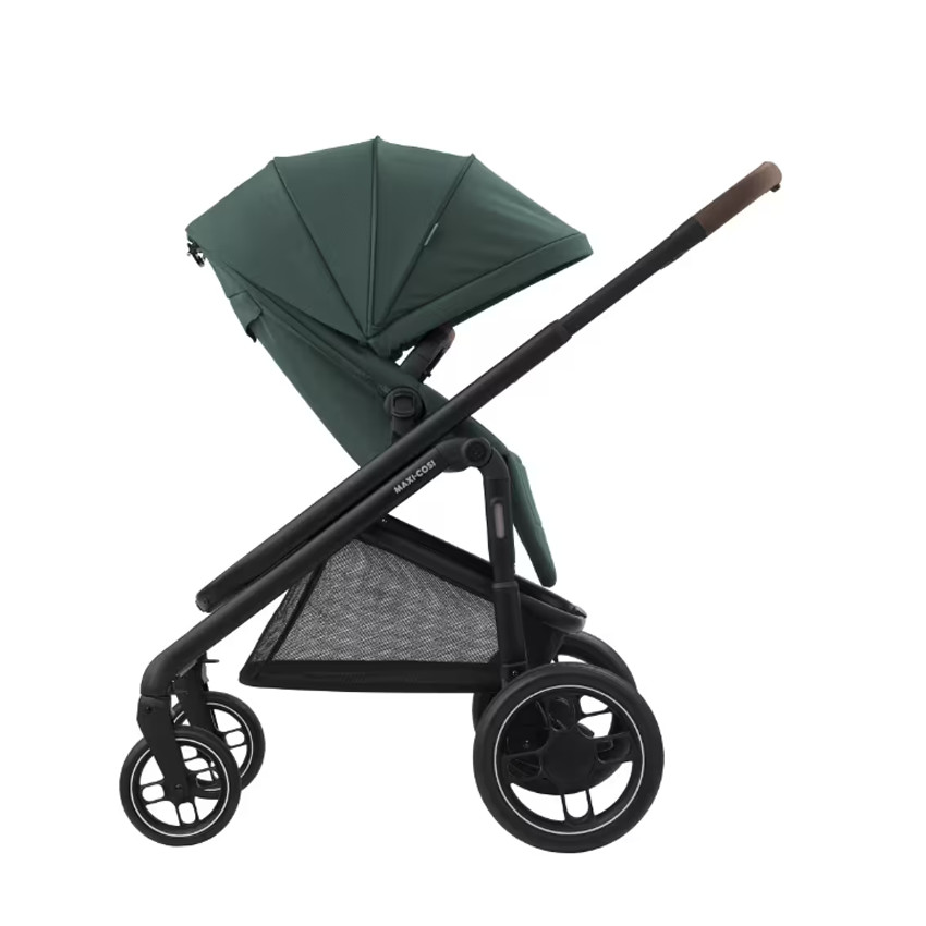 Poussette Plaza + avec Nacelle - Essential Green/Brown leather 